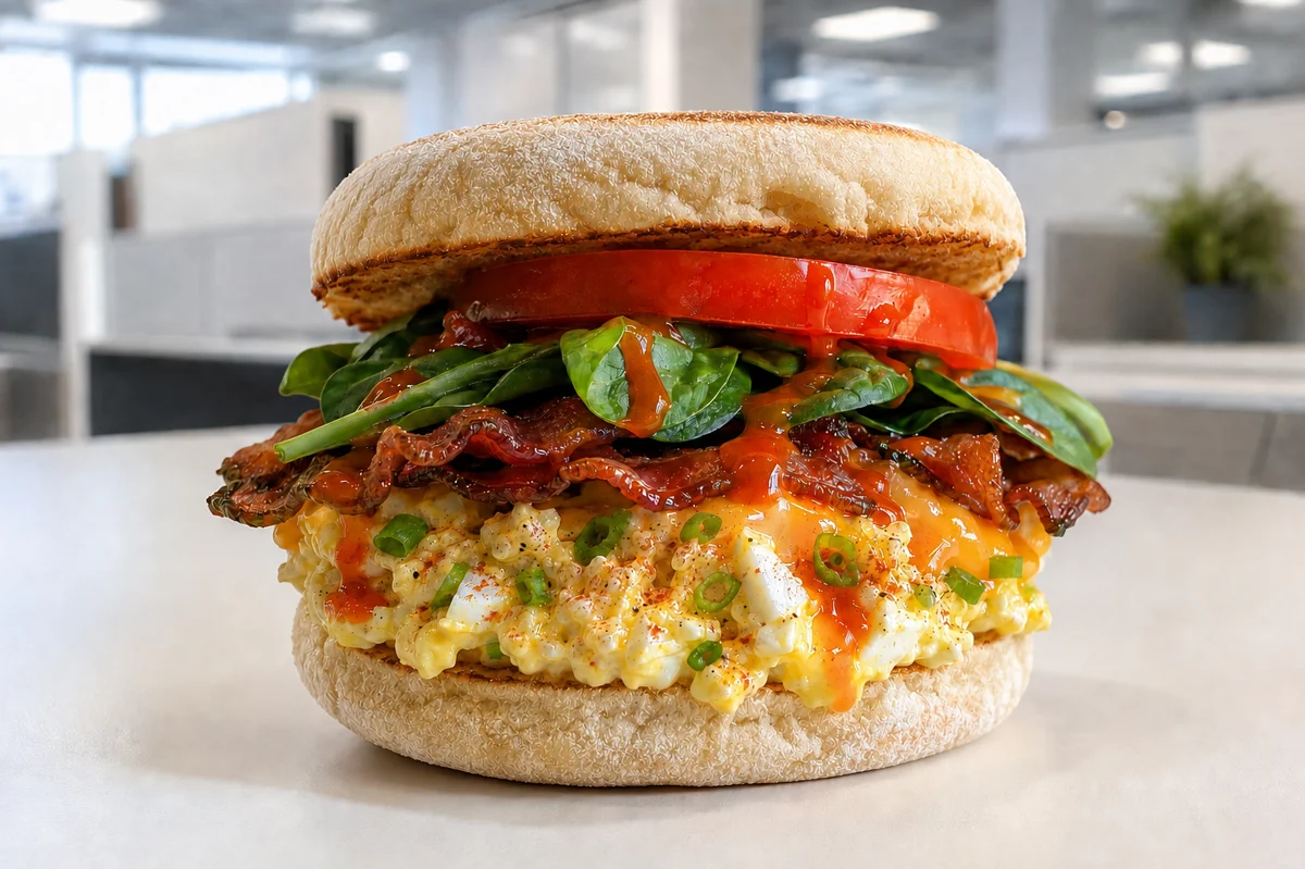Egg salad breakfast sandwich