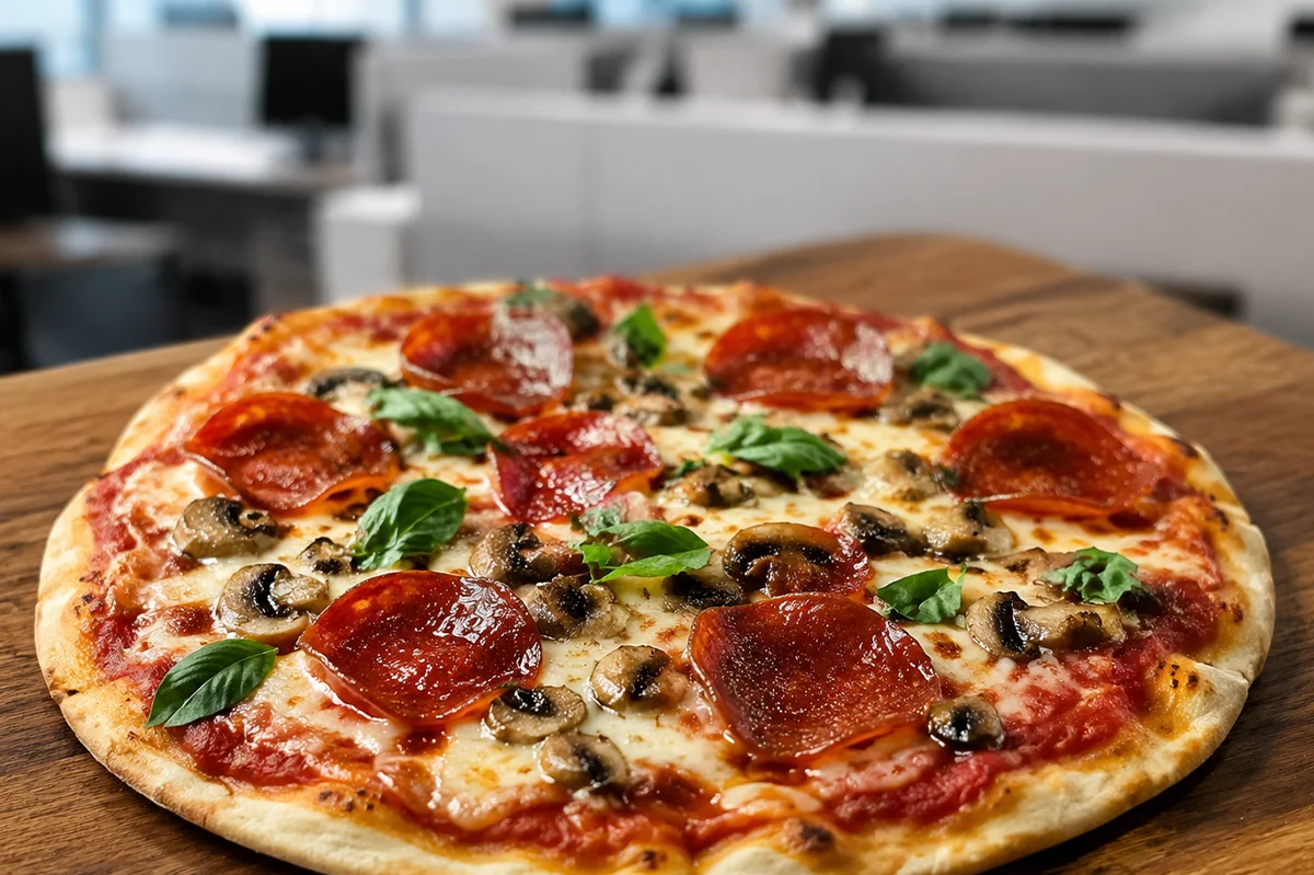 pita pizza with melted cheese